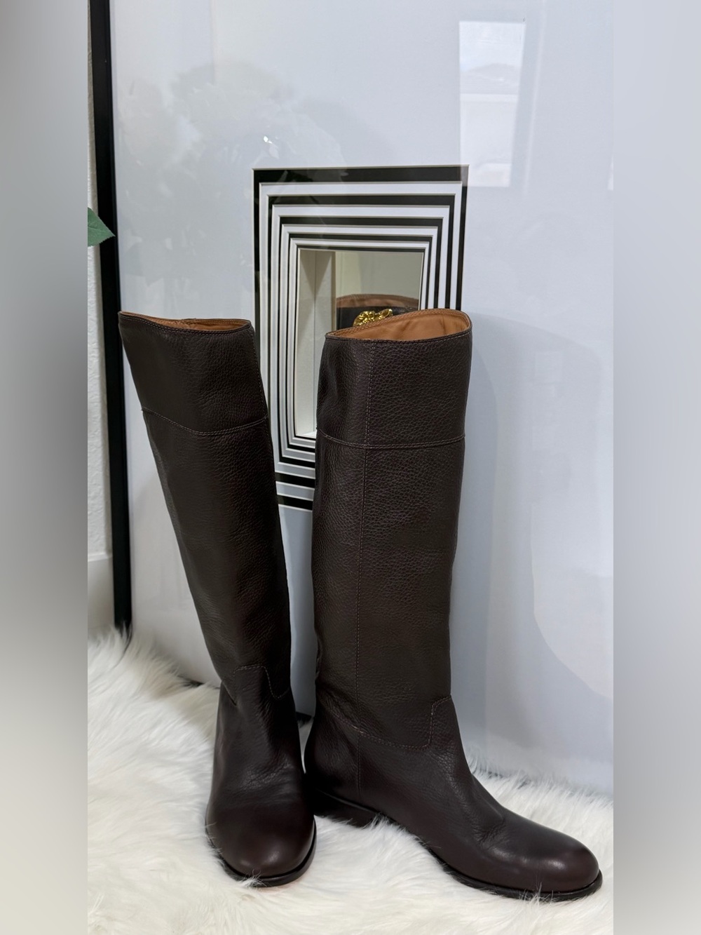 Corso Como NWOB Leather Riding Boots Brown Brazil Vero Cuoio Womens 8.5